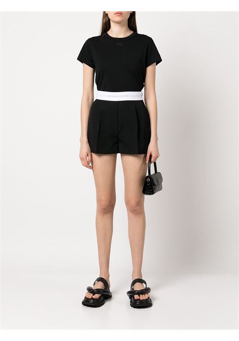 T-shirt con logo in nero - donna ALEXANDER WANG | 4CC3221358001